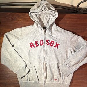 Nike Genuine merchandise Boston Red Sox embroidered full zip hoodie w pockets L